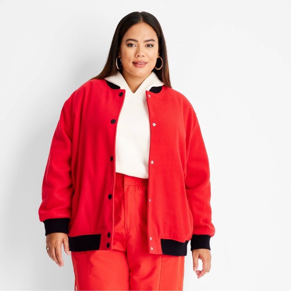 NWT 4X Kahlana Barfield x Target Red Bomber Jacket